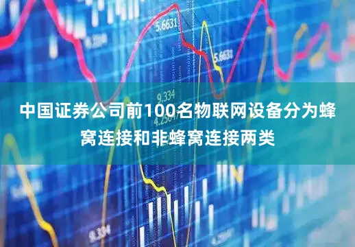 中国证券公司前100名物联网设备分为蜂窝连接和非蜂窝连接两类